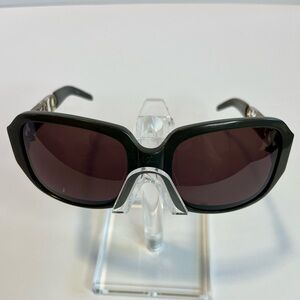Vintage Gianfranco Ferré Sunglasses Black Frame Brown Lenses Italy Designer Y2K